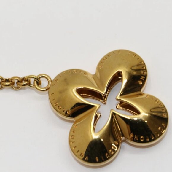 LOUIS VUITTON Porte Cles Eclipse Key Ring Bag Charm M66463 Gold 15cm - Picture 5 of 11